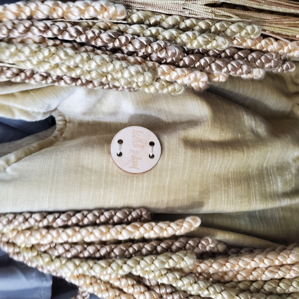 Keep It Gypsy Gold Textured Shoulder Bag with Elegant Swarovski Crystals - Picture 2 of 11